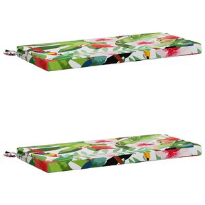 vidaXL 2-Piece Bench Cushions SOEST 2 pcs 100% Polyester Multicolour