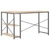 vidaXL Computer Desk Black and Oak 120x72x70 cm