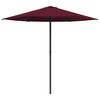 vidaXL Garden Parasol 230 x 230 cm Polyester Rectangular Bordeaux Red