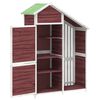 vidaXL Garden Tool Shed Mocha 120x53.5x170 cm Solid Wood Pine