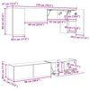vidaXL TV Cabinet Set Wall-mounted 4 pcs Concrete Grey Engineered Wood
