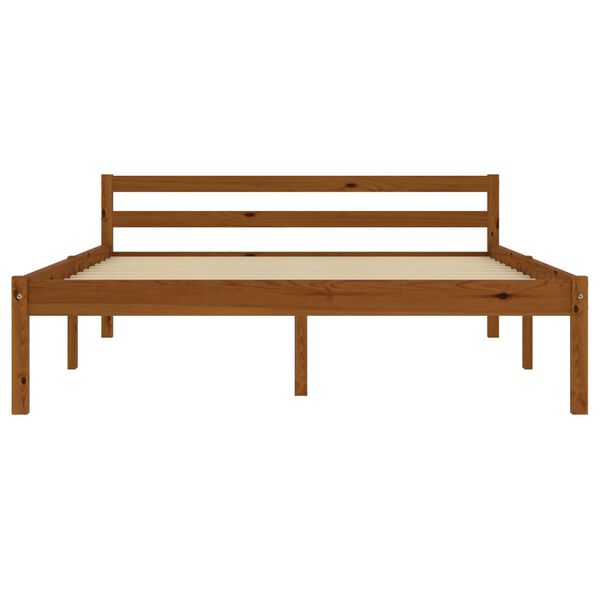 vidaXL Bed Frame without Mattress Honey Brown Solid Pine Wood 120x200cm