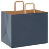 vidaXL Paper Bags 250 pcs with Handles Blue 32x22x24 cm