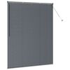 vidaXL Venetian Blinds with Curtains Dark Grey 175 x 140 cm Aluminium