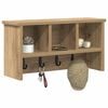 vidaXL Wall-Mounted Coat Rack with Shelf Artisan oak 50 x 16 x 26 cm