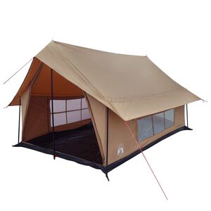 vidaXL Cabin Tent Brown 340 x 246 x 210 cm Polycotton
