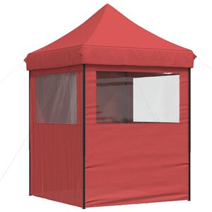 vidaXL Party Tent Burgundy Oxford Fabric