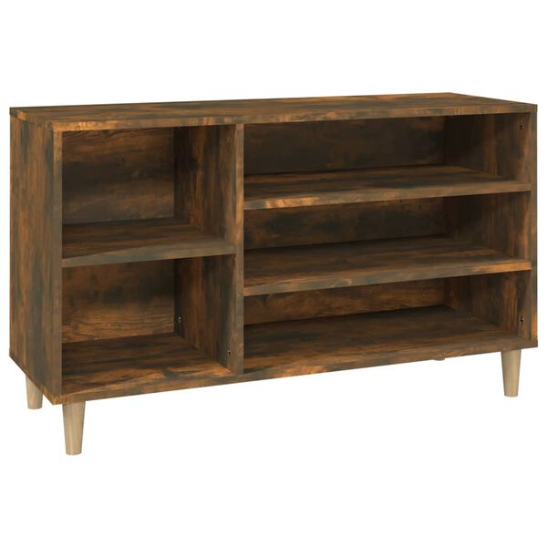 vidaXL Shoe Cabinet Smoked Oak 102x36x60 cm Engineered Wood