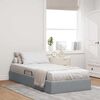 vidaXL Storage Bed with Mattress Light Grey 90 x 190 cm Fabric