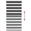 vidaXL Zebra Blind Black 90x150 cm Fabric Width 85.9 cm Polyester