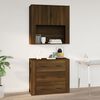 vidaXL Wall Cabinet Brown Oak 80x33x80 cm Engineered Wood
