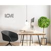 Homemania Wall Decoration Words Love 50x20 cm Steel Black