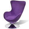 vidaXL Swivel Egg Chair with Cushion Purple Velvet