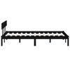 vidaXL Bed Frame without Mattress Black Solid Wood Pine King Size