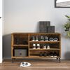 vidaXL Shoe Cabinet Smoked Oak 102x36x60 cm Engineered Wood