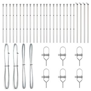 vidaXL Fence Post 26 pcs Grey 3.2 x 3.2 x 120 cm