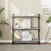vidaXL Bookcase 3-Tier Grey Sonoma 76x32x88 cm Engineered Wood