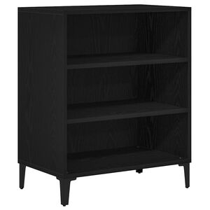 vidaXL Sideboard Black Oak 57 x 35 x 70 cm Engineered Wood