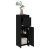 vidaXL 3 Piece Bathroom Furniture Set Black Engineered Wood