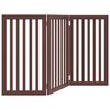 vidaXL Dog Gate Foldable 3 Panels Brown 150 cm Poplar Wood