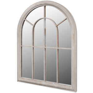 vidaXL Mirror | Antique white | Iron and glass | 69 x 89 cm | Decorative Inlays