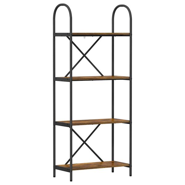 vidaXL Bookshelf Smoked Oak 60 x 30 x 146 cm Engineered wood