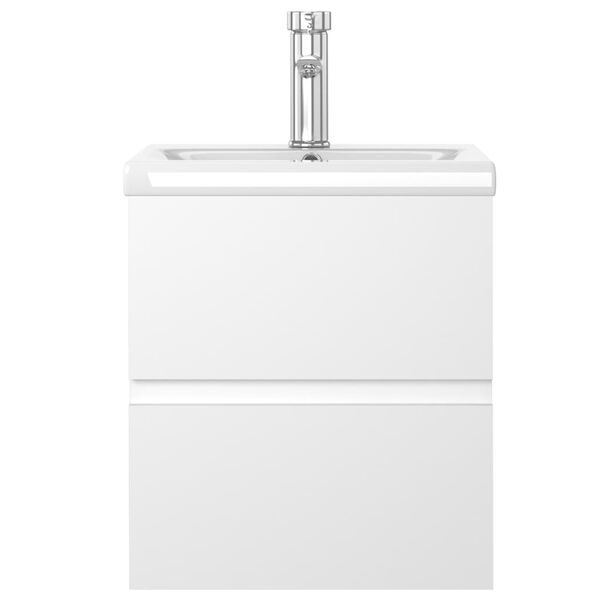 vidaXL Sink Cabinet with Built-in Basin White Engineered Wood