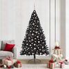 vidaXL Artificial Pre-lit Christmas Tree Black 210 cm PVC