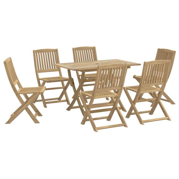 vidaXL 7 Piece Garden Dining Set Solid Wood Acacia