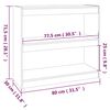 vidaXL Book Cabinet/Room Divider 80x30x71.5 cm Solid Wood Pine