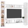 vidaXL 8 Piece TV Cabinet Set White Engineered Wood