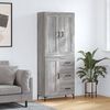 vidaXL Highboard Grey Sonoma 69.5x34x180 cm Engineered Wood