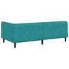 vidaXL Corner Bed Frame with Headboard Turquoise 100 x 200 cm Velvet