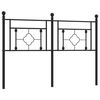 vidaXL Metal Replace Headboard Black 140 cm
