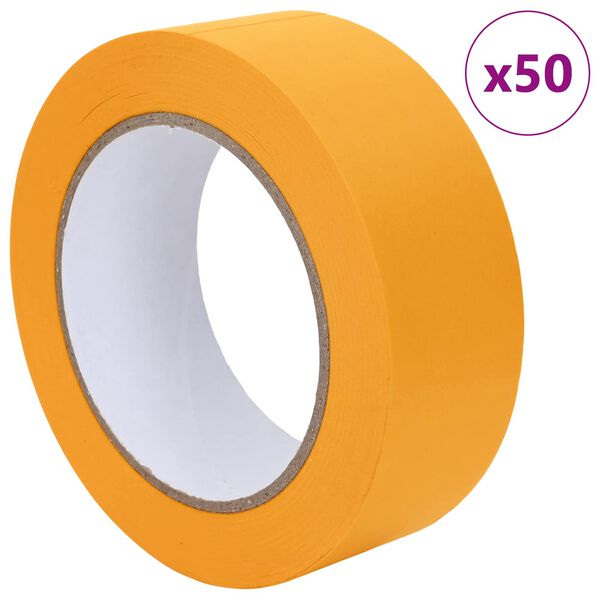 vidaXL Painter Masking Tapes 50 pcs Yellow 38mm x 50m Paper