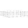 vidaXL 20-Panel Pet Cage with Door Black 175x175x35 cm Steel