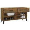 vidaXL Shoe Cabinet Smoked Oak 102x35x55 cm Engineered Wood