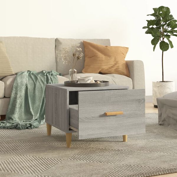 vidaXL Coffee Tables 2 pcs Grey Sonoma 50x50x40 cm Engineered Wood