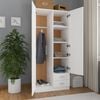 vidaXL Wardrobe White 80x52x180 cm Engineered Wood