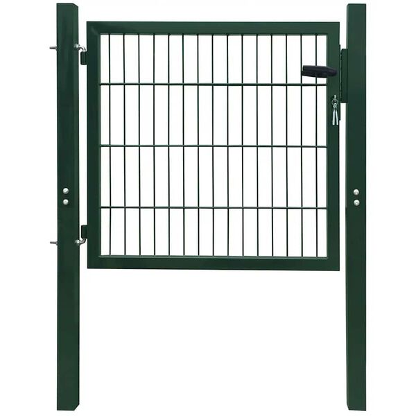 vidaXL 2D Fence Gate (Single) Green 100x80 cm