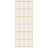 vidaXL Sliding Door Gold 76x205 cm Clear ESG Glass and Aluminium