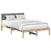 vidaXL Bed frame Brown and dark grey 120 x 190 cm Solid pine wood