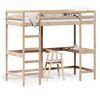 vidaXL Loft Bed without Mattress 100x200 cm Solid Wood Pine