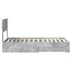 vidaXL Bed Frame Concrete Grey and Silver 75 x 190 cm Engineered Wood