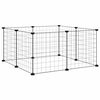 vidaXL 8-Panel Pet Cage Black 70x70x35 cm Steel