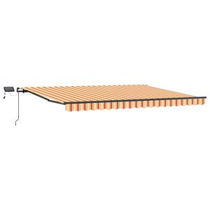 vidaXL Retractable Awning Yellow and Orange 400 x 300 cm