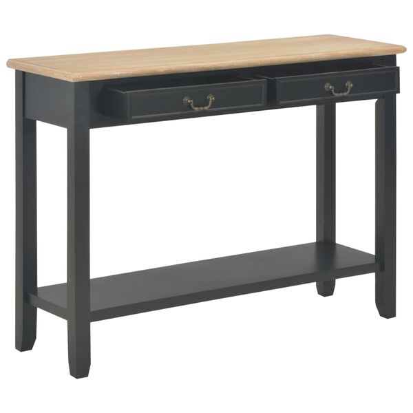 vidaXL Console Table Black 110x35x80 cm Wood