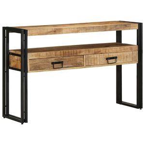 vidaXL Console Table Brown 120 x 33 x 75 cm Solid Mango Wood