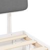 vidaXL Bed Frame with Upholstered Headboard Light Grey 180 x 200 cm