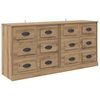 vidaXL Sideboards with Drawer 2 pcs Artisan Oak 70 x 35.5 x 67.5 cm